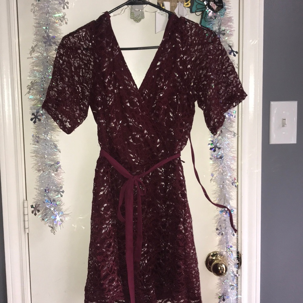 Maroon sparkly romper